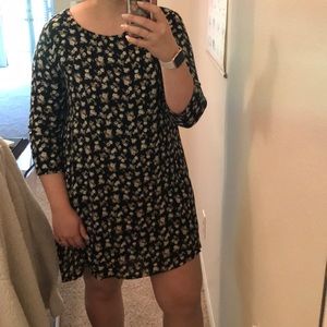 Black Floral Mini Dress